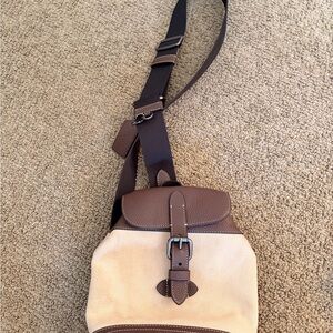 Coach CH074 Hudson Small Canvas Sling Backpack